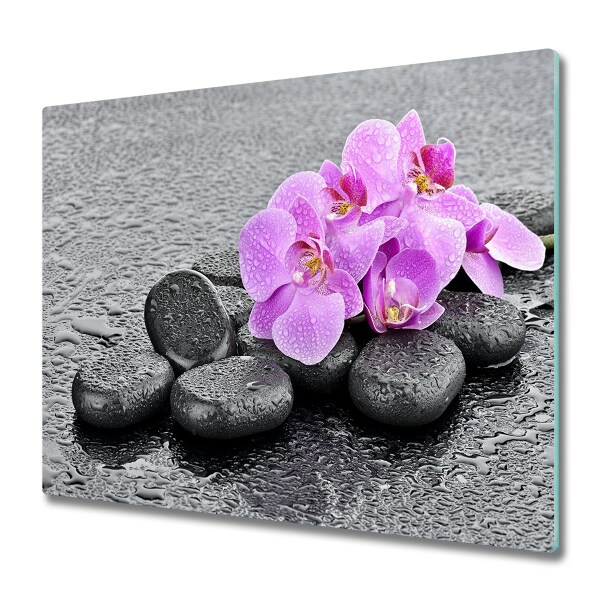 Chopping board Orchids stones