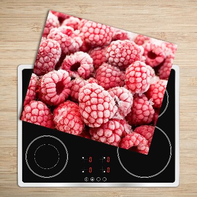 Chopping board Frozen raspberries