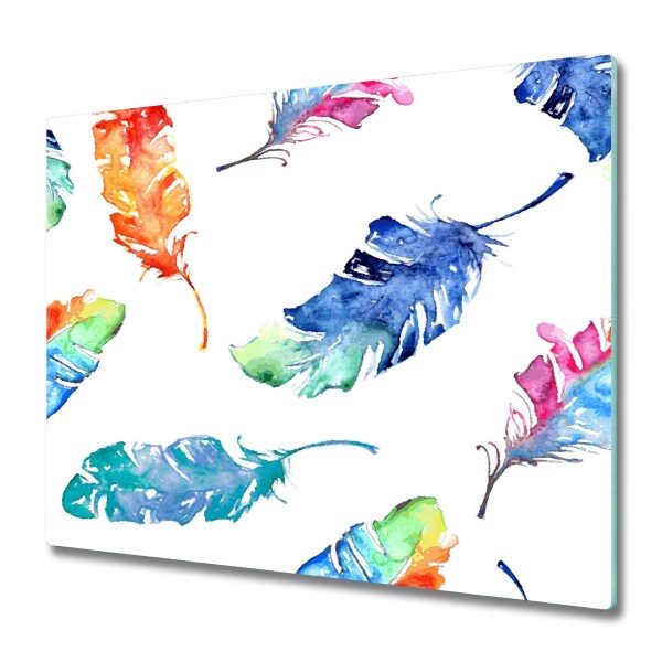 Chopping board Colorful feathers