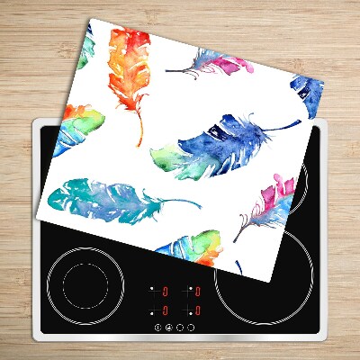 Chopping board Colorful feathers