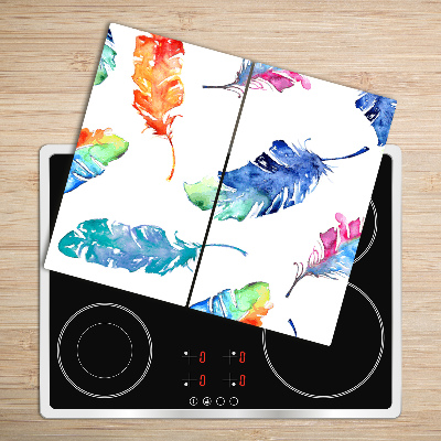 Chopping board Colorful feathers