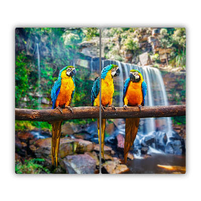 Chopping board Parrots on branch