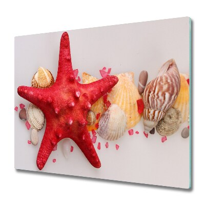 Chopping board Starfish shells