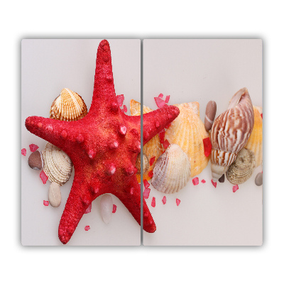 Chopping board Starfish shells