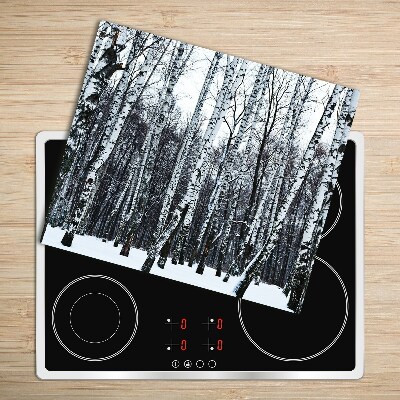 Chopping board Winter birches