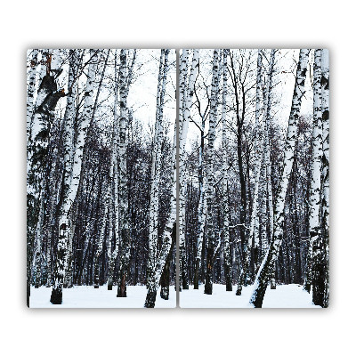 Chopping board Winter birches