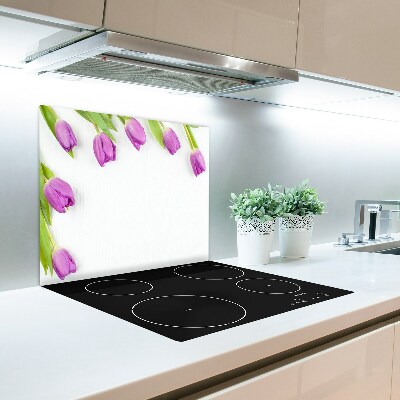 Chopping board Purple tulips