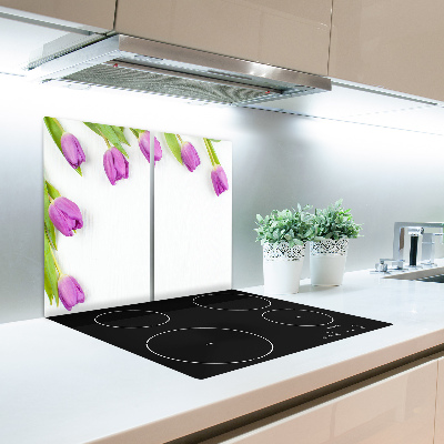 Chopping board Purple tulips