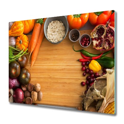 Chopping board Autumn vegetables