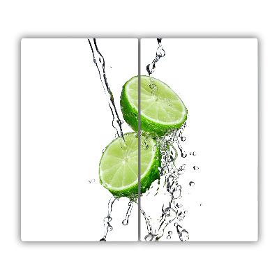 Chopping board Limes and water