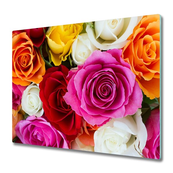 Chopping board Colorful roses