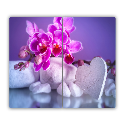 Chopping board Orchid and heart