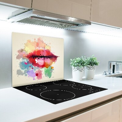 Chopping board Colorful lips