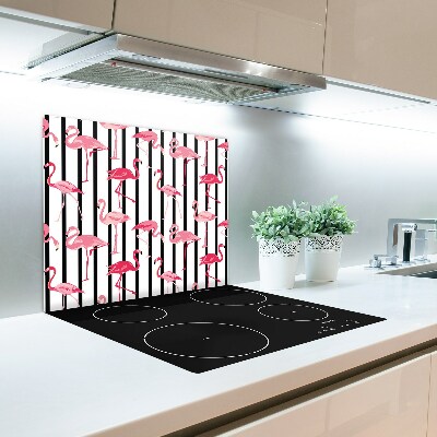 Chopping board Flamingos stripes