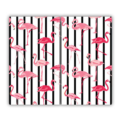 Chopping board Flamingos stripes