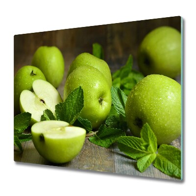 Chopping board Green apples