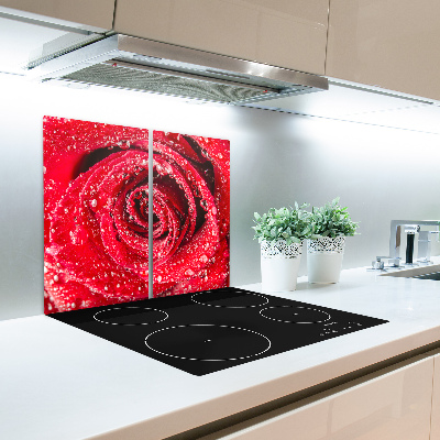 Chopping board Water drops rose