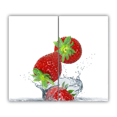 Chopping board Falling strawberries