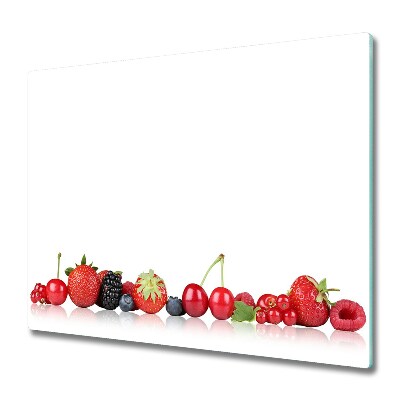 Chopping board Fruits in row