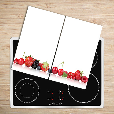 Chopping board Fruits in row