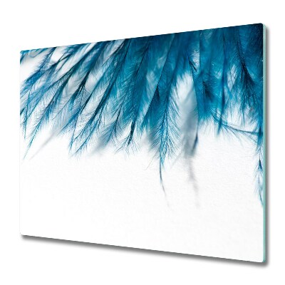 Chopping board Blue feathers