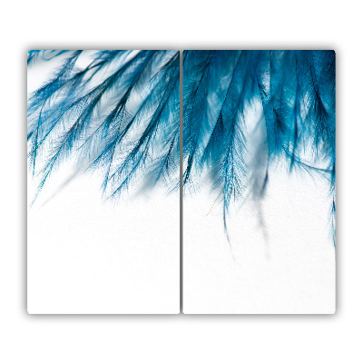 Chopping board Blue feathers