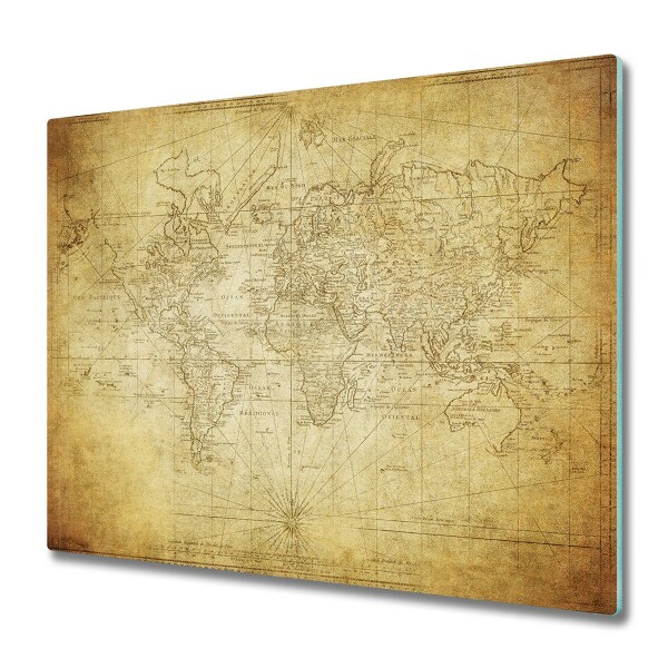 Chopping board Old world map