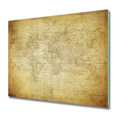 Chopping board Old world map