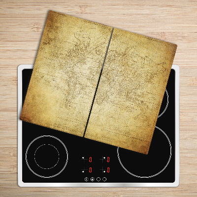 Chopping board Old world map