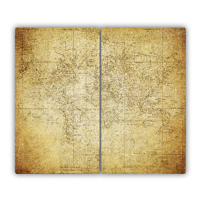 Chopping board Old world map