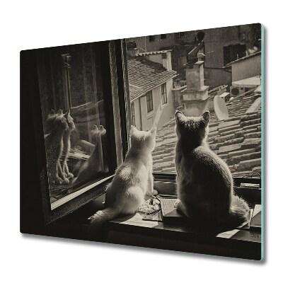 Chopping board Cats at the window