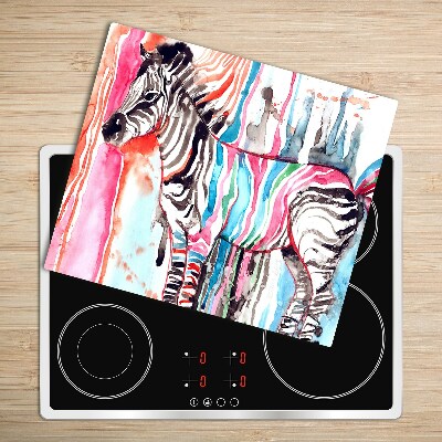 Chopping board Colorful zebra