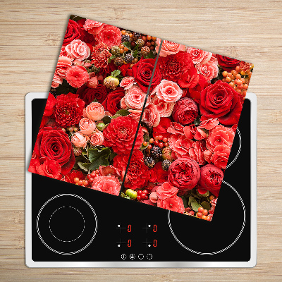 Chopping board Red flowers