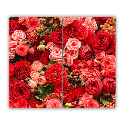Chopping board Red flowers