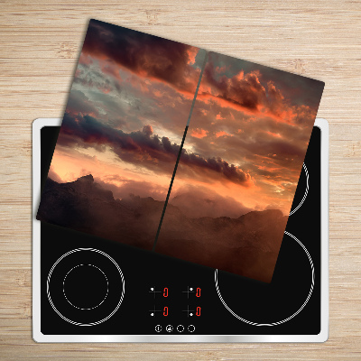 Chopping board Sunset mountain