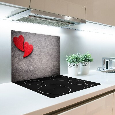 Chopping board Red hearts