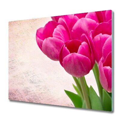 Chopping board Pink tulips