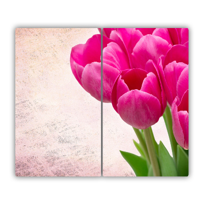 Chopping board Pink tulips