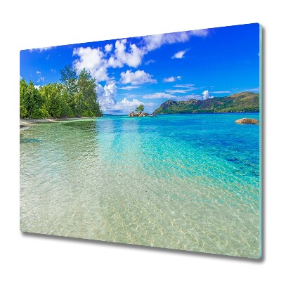 Chopping board Seychelles beach