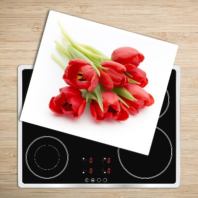 Chopping board Red tulips