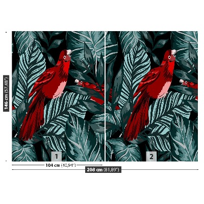 Wallpaper Leaves parrot