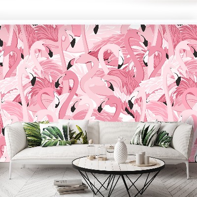 Wallpaper Pink flamingos