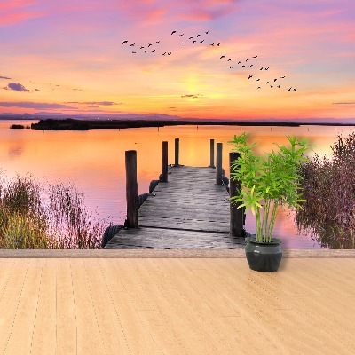 Wallpaper Lake pier