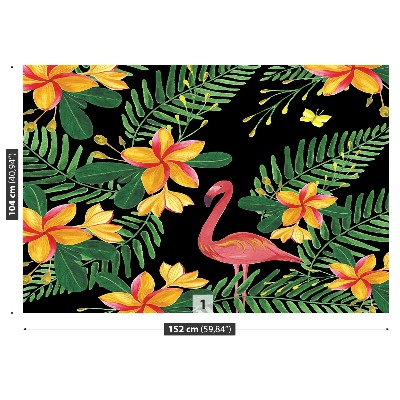 Wallpaper Flamingos flowers