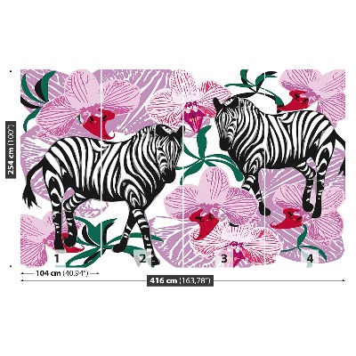 Wallpaper Zebras orchid flower