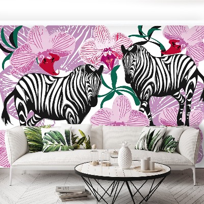 Wallpaper Zebras orchid flower