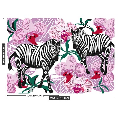 Wallpaper Zebras orchid flower