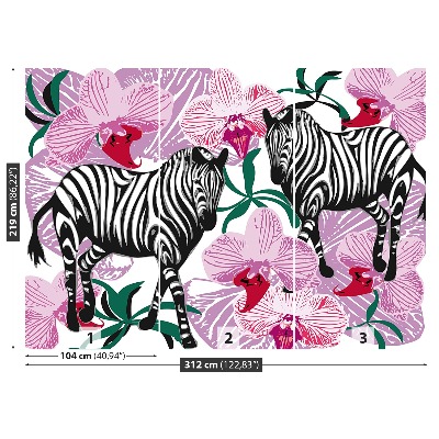 Wallpaper Zebras orchid flower