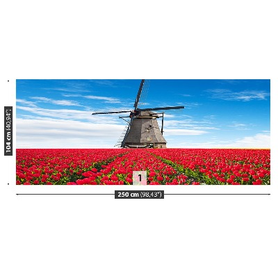 Wallpaper Windmill tulips