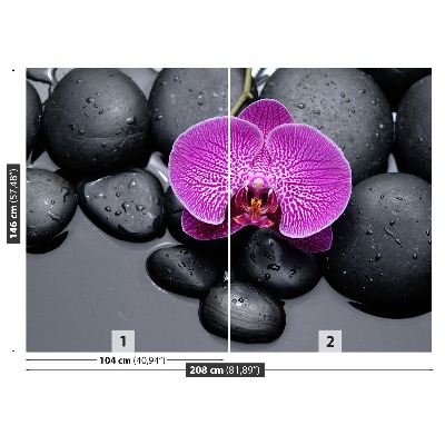 Wallpaper Orchid stones